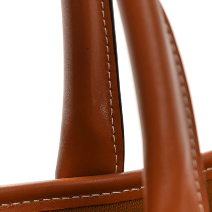 Celine Triomphe Canvas Calfskin Mini Horizontal Cabas Tan 12 of 12