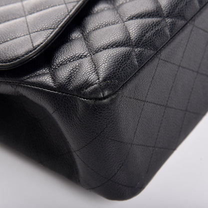 Chanel Caviar Quilted Jumbo Double Flap Black 11 of 14
