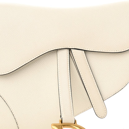 Christian Dior Grained Calfskin Saddle Bag White 8 of 14