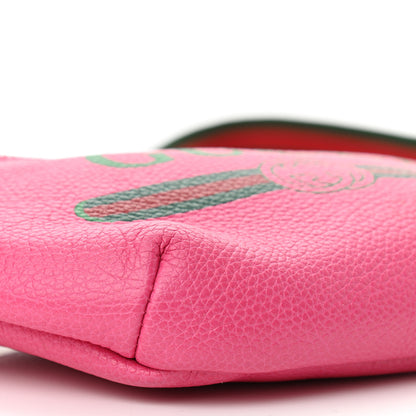 Gucci Grained Calfskin Small Logo Belt Bag Box Pink Green 10 of 11
