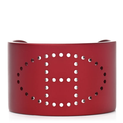 Hermes Aluminium Evelyne Sunset Cuff Bracelet T2 Rouge H 1 of 5