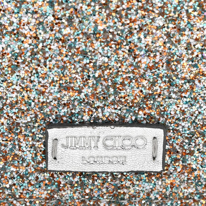 Jimmy Choo Glitter Palace Wallet On Chain Silver Multicolor 8 of 10