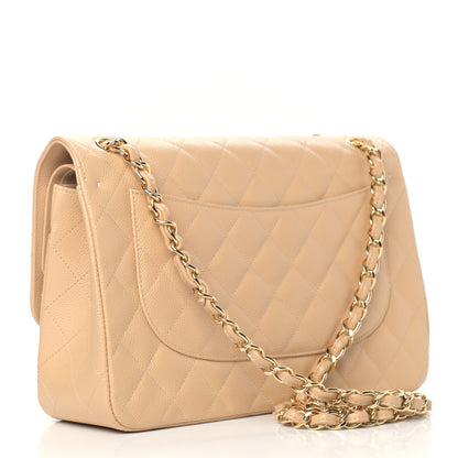 Chanel Caviar Quilted Jumbo Double Flap Beige Clair 3 of 10