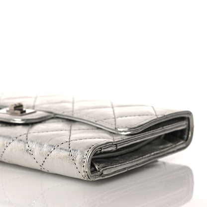 Chanel Metallic Aged Calfskin Quilted Reissue Long Flap Wallet Light Silver 10 of 11