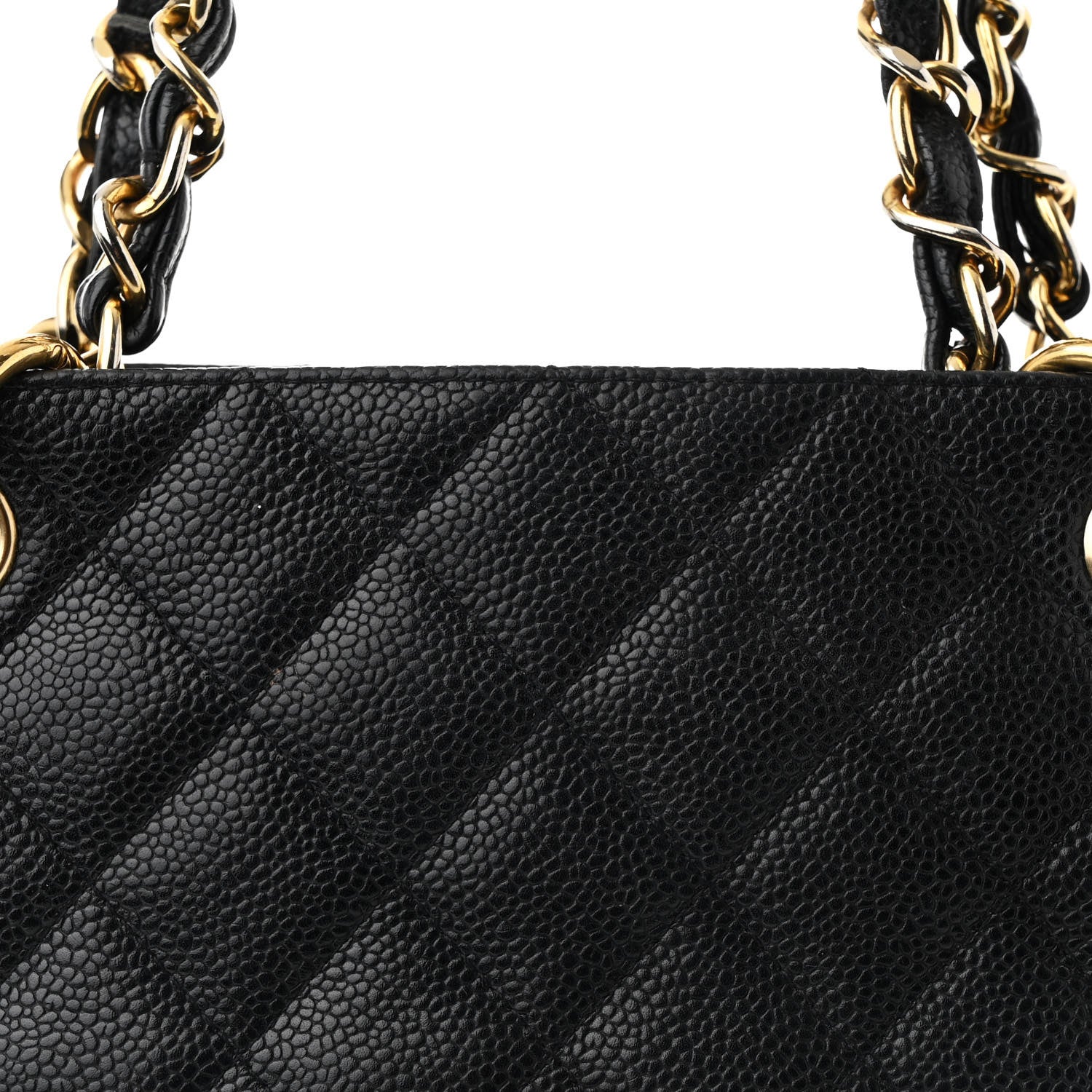 Chanel Caviar Quilted Petit Shopping Tote PST Black 8 of 10