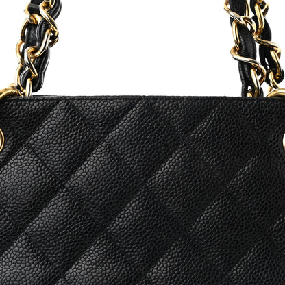 Chanel Caviar Quilted Petit Shopping Tote PST Black 8 of 10