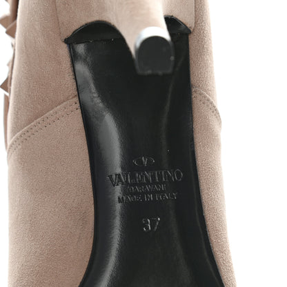 Valentino Garavani Suede Monochrome Rockstud Flair 85mm Ankle Boots 37 Rose Cannelle 6 of 9
