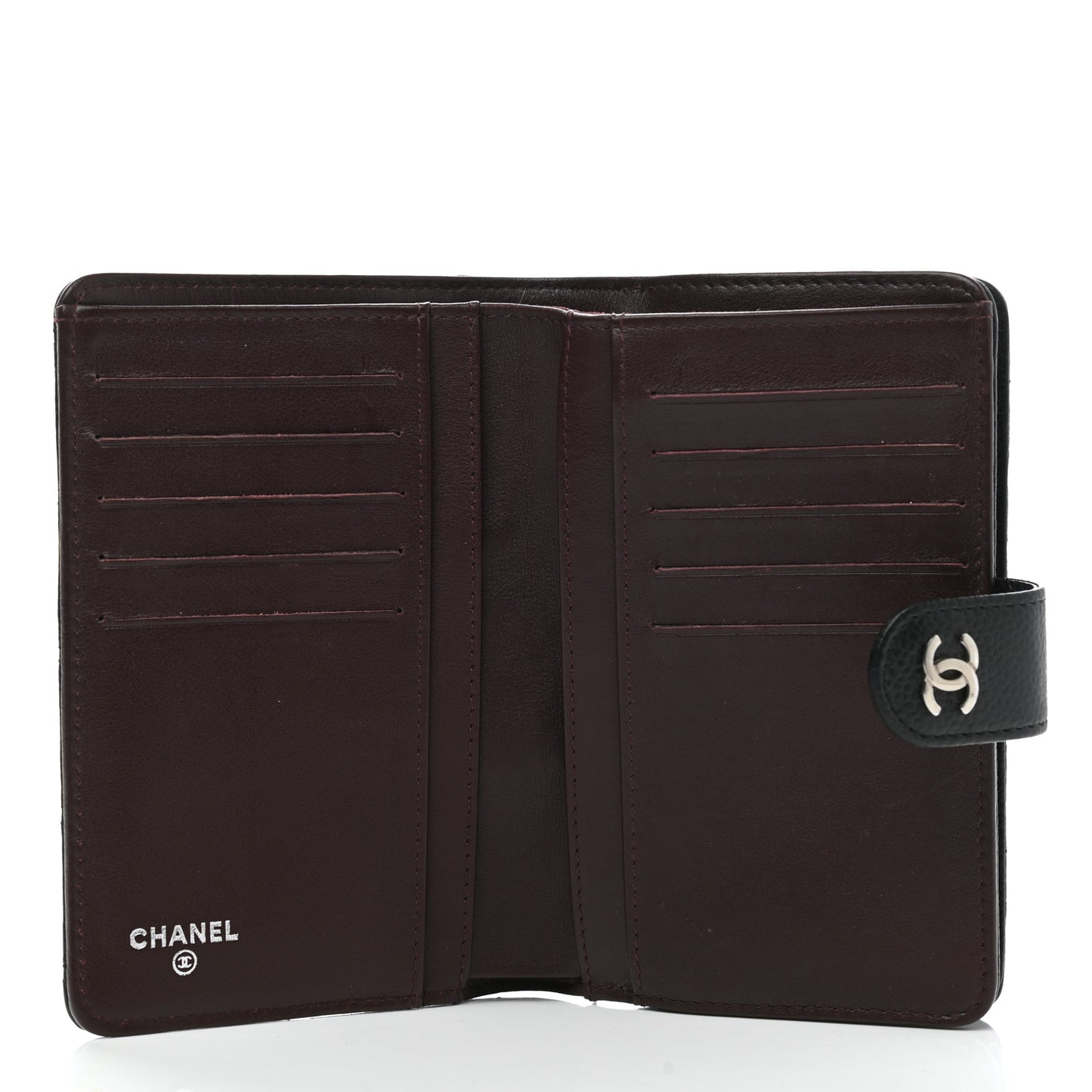 Caviar Quilted CC French Wallet Black