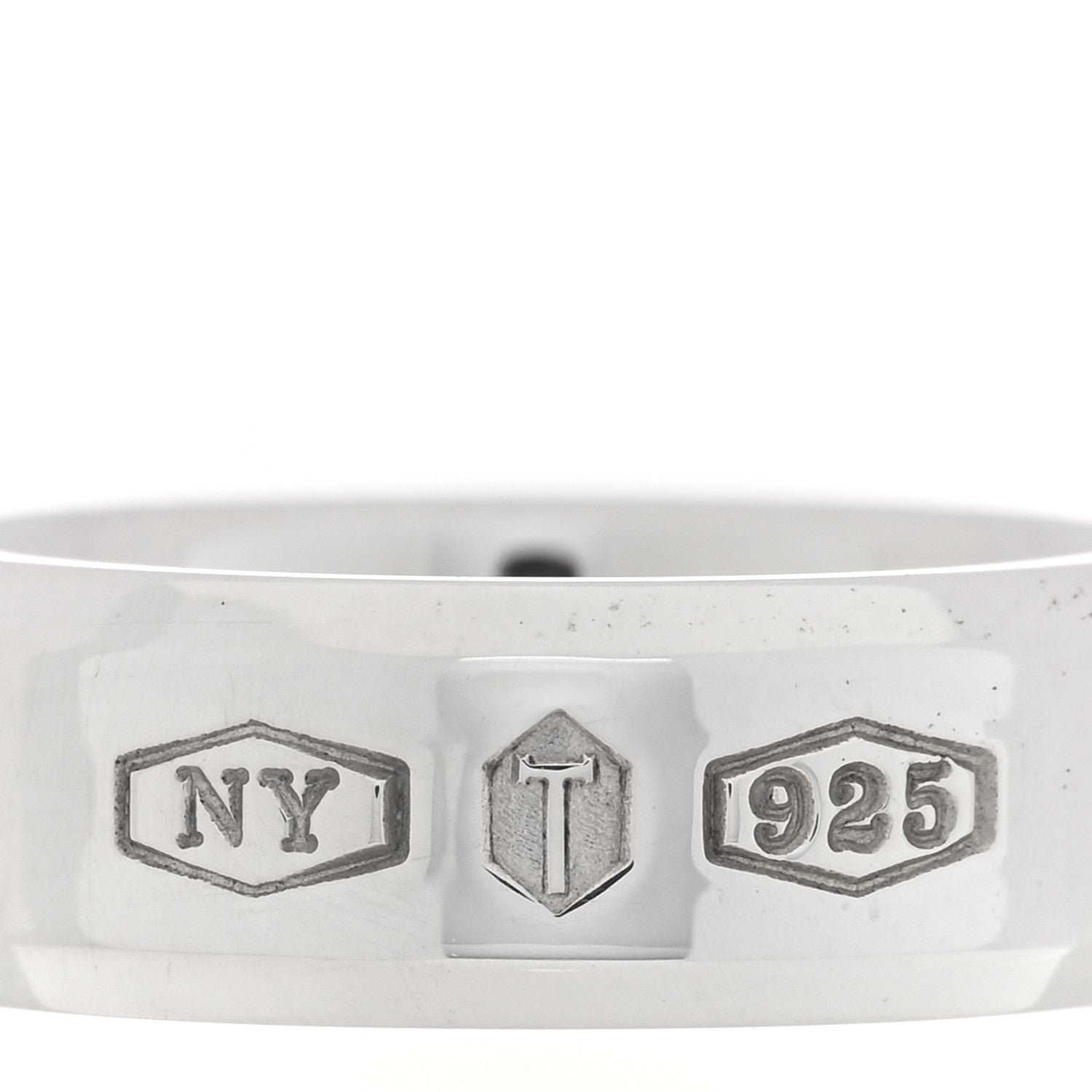 Tiffany Sterling Silver 1837 Makers Medium Slice Ring 52 6 4 of 7