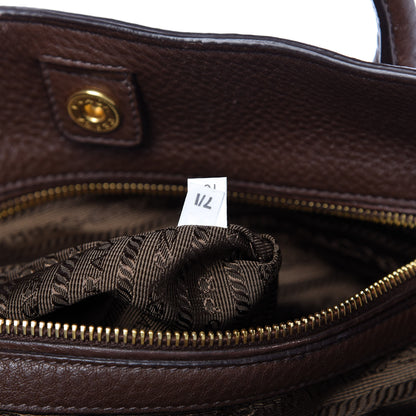 Prada Vitello Daino Shopping Tote Bruciato 9 of 9