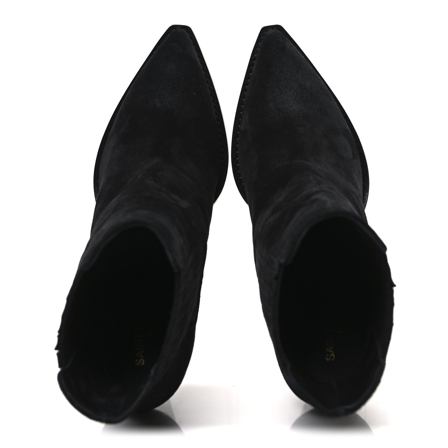 Saint Laurent Suede Theo 95 Ela Boots 38 Black 2 of 11