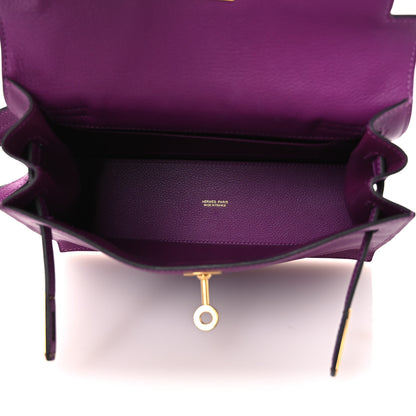 Hermes Evercolor Kelly Danse II Belt Bag Anemone 5 of 15