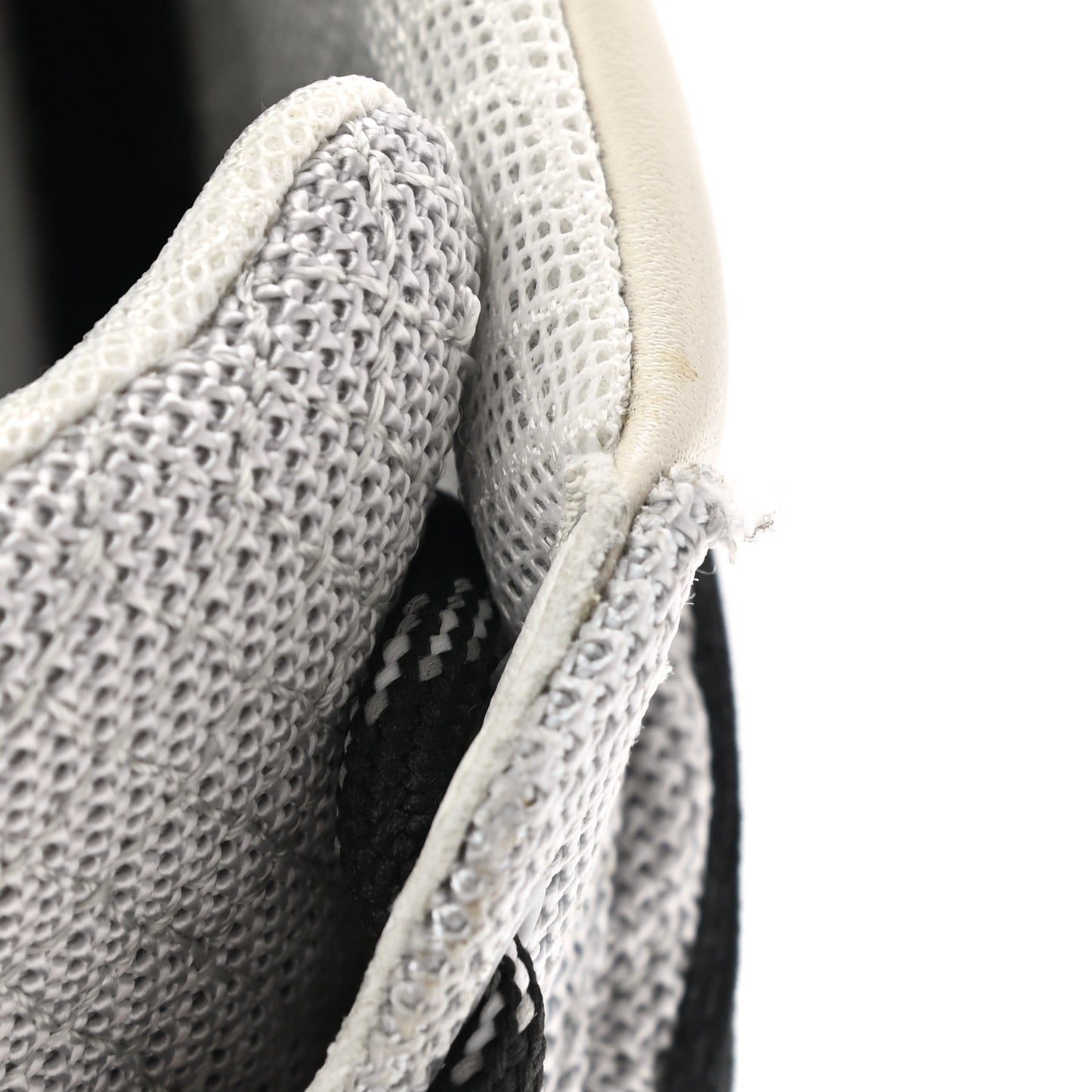 Nylon Calfskin Suede Womens CC Sneakers 39.5 Grey Beige