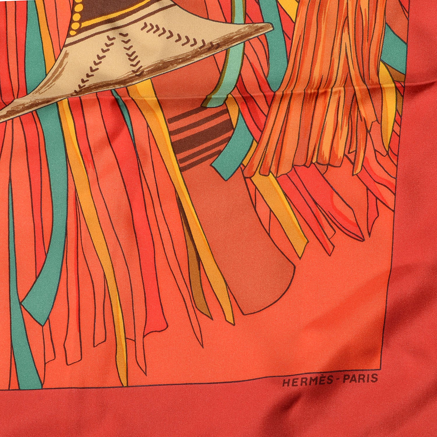 Hermes Silk Cuirs Du Desert Scarf 90 4 of 5