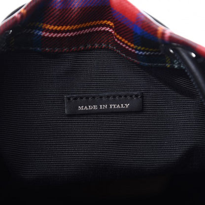Burberry Laminated Tartan Patchwork Medium Rucksack Backpack Military Red 7 of 9