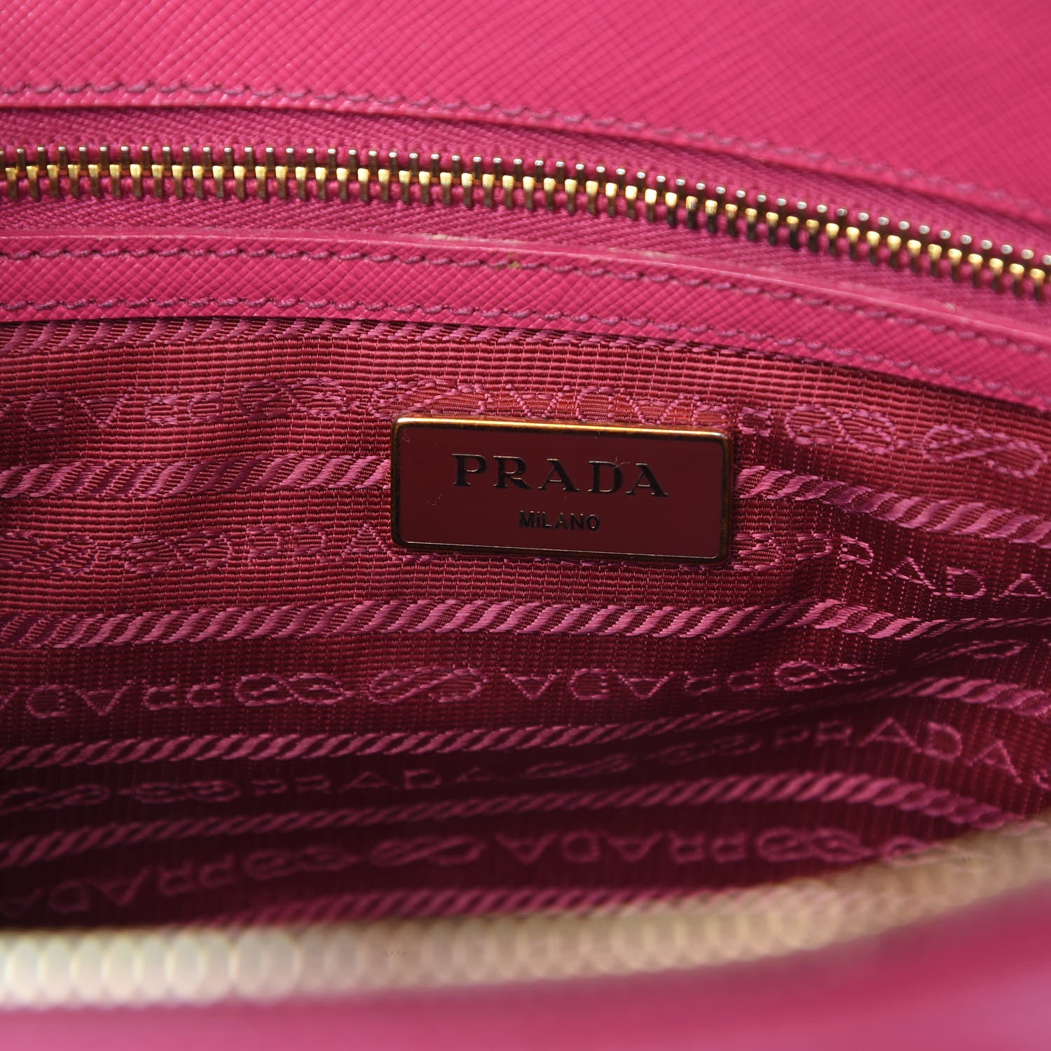 Prada Saffiano Lux Small Galleria Double Zip Tote Fuxia 8 of 26