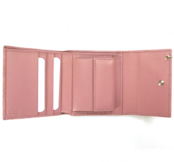 Gucci Guccissima GG Pierce Tri Fold Wallet Blush 5 of 8