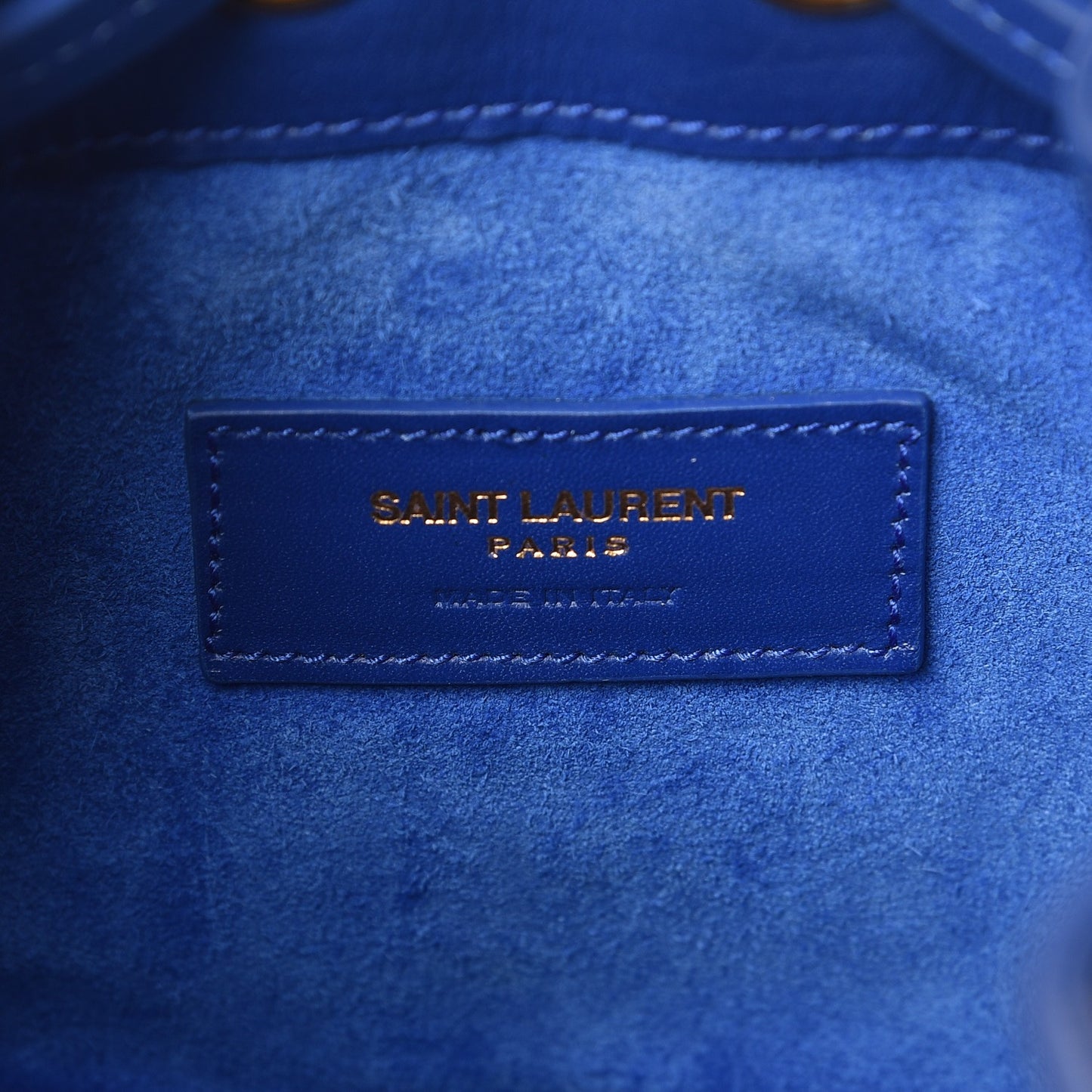 Calfskin Small Emmanuelle Bucket Bag Blue Marjorelle