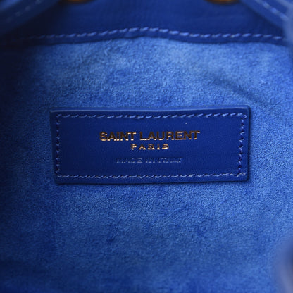 Saint Laurent Calfskin Small Emmanuelle Bucket Bag Blue Marjorelle 7 of 9