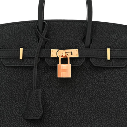 Hermes Togo Birkin 25 Black 8 of 12