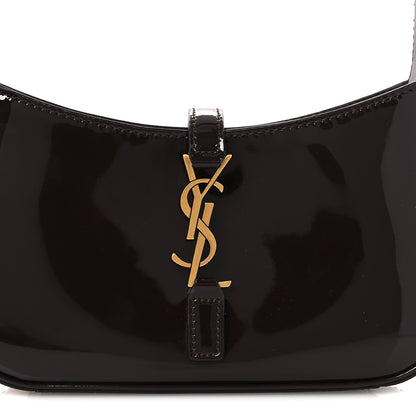 Saint Laurent Patent Calfskin Le 5 A 7 Mini Hobo Spicy Chocolate 8 of 11