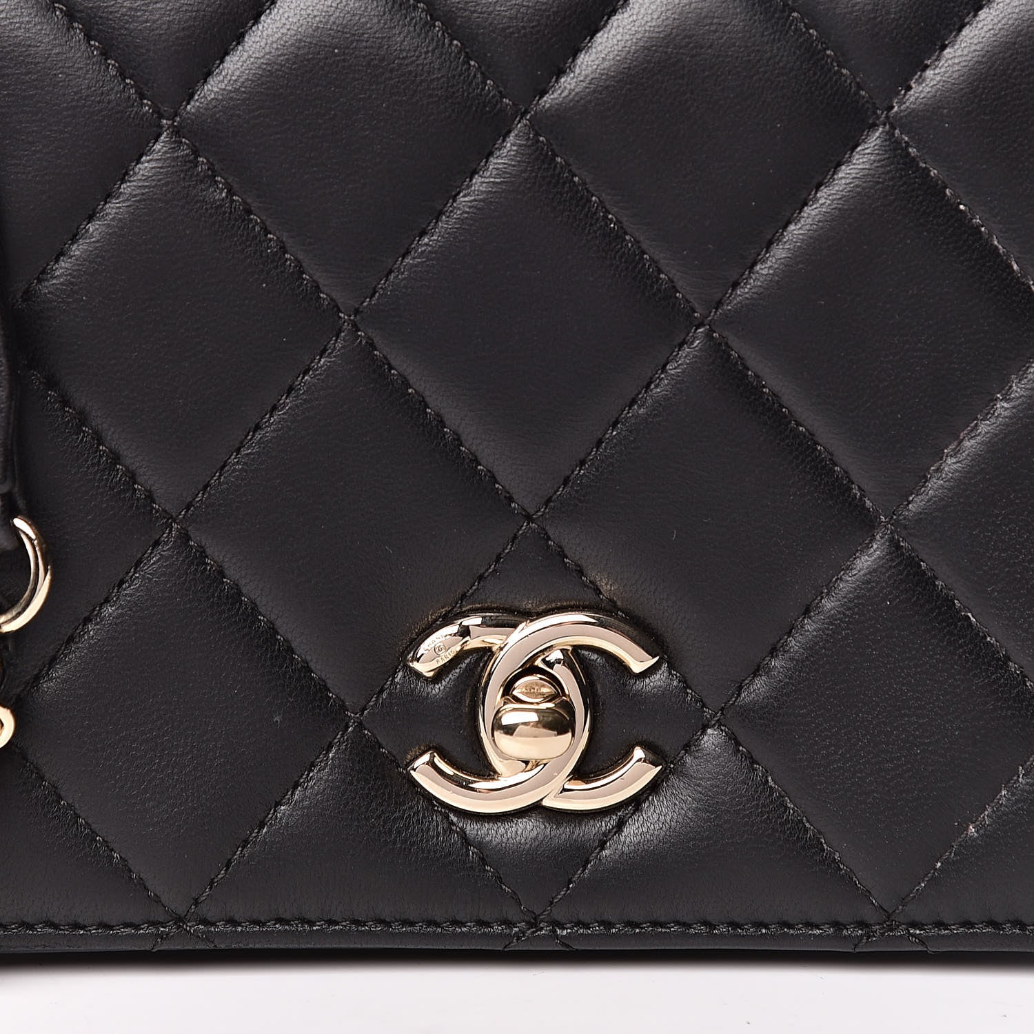 Chanel Lambskin Mini Carry Chic Flap Black 11 of 12