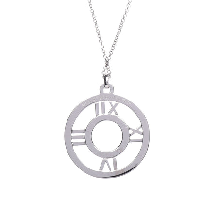 Tiffany 18K White Gold Diamond Medium Atlas Open Pendant Necklace 5 of 7