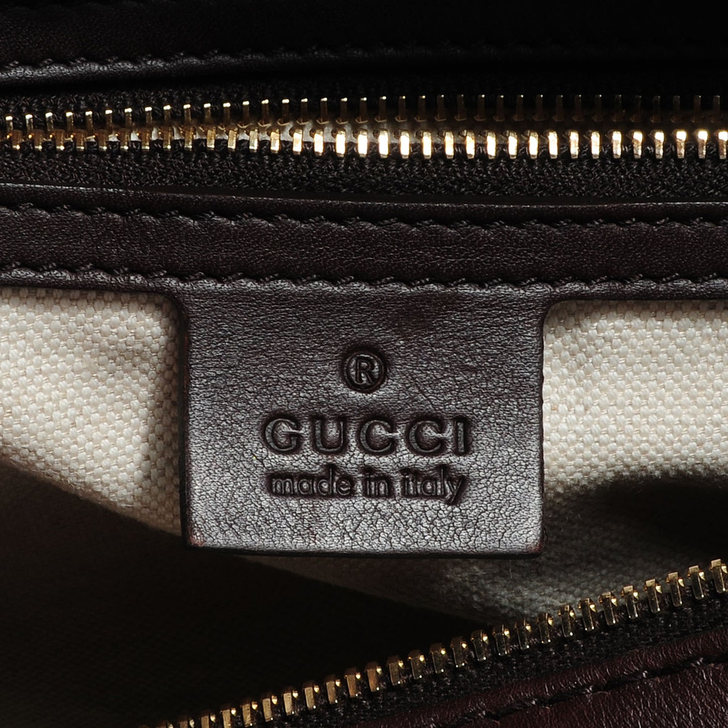 Calfskin Microguccissima Trim Medium Boston Brown