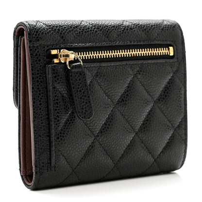 Chanel Caviar Quilted Compact Flap Wallet Black 3 of 8