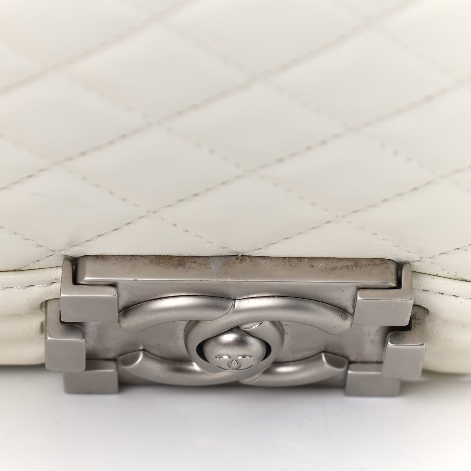 Chanel Calfskin Quilted Medium Boy Flap White 14 of 16