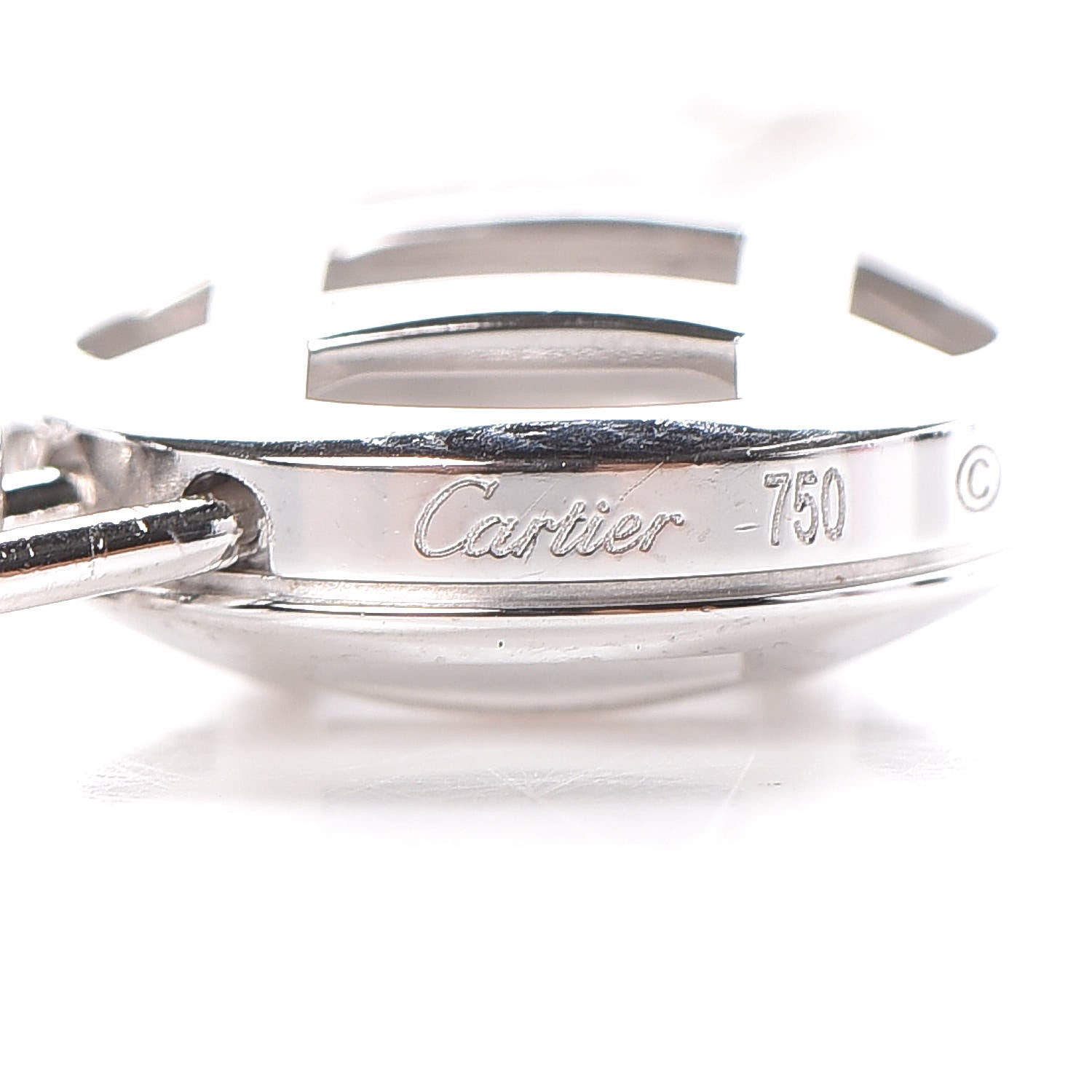Cartier 18K White Gold Spartacus Chain Pasha Pendant Necklace 5 of 5