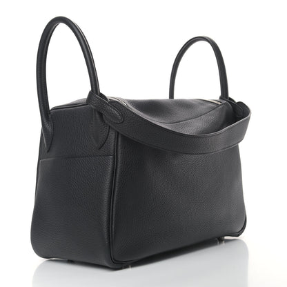 Hermes Taurillon Clemence Lindy 30 Black 3 of 10
