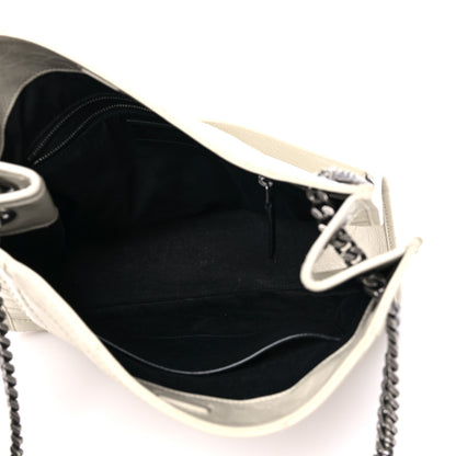 Saint Laurent Crinkled Calfskin Matelasse Monogram Medium Niki Shopper Tote Crema Soft 5 of 17