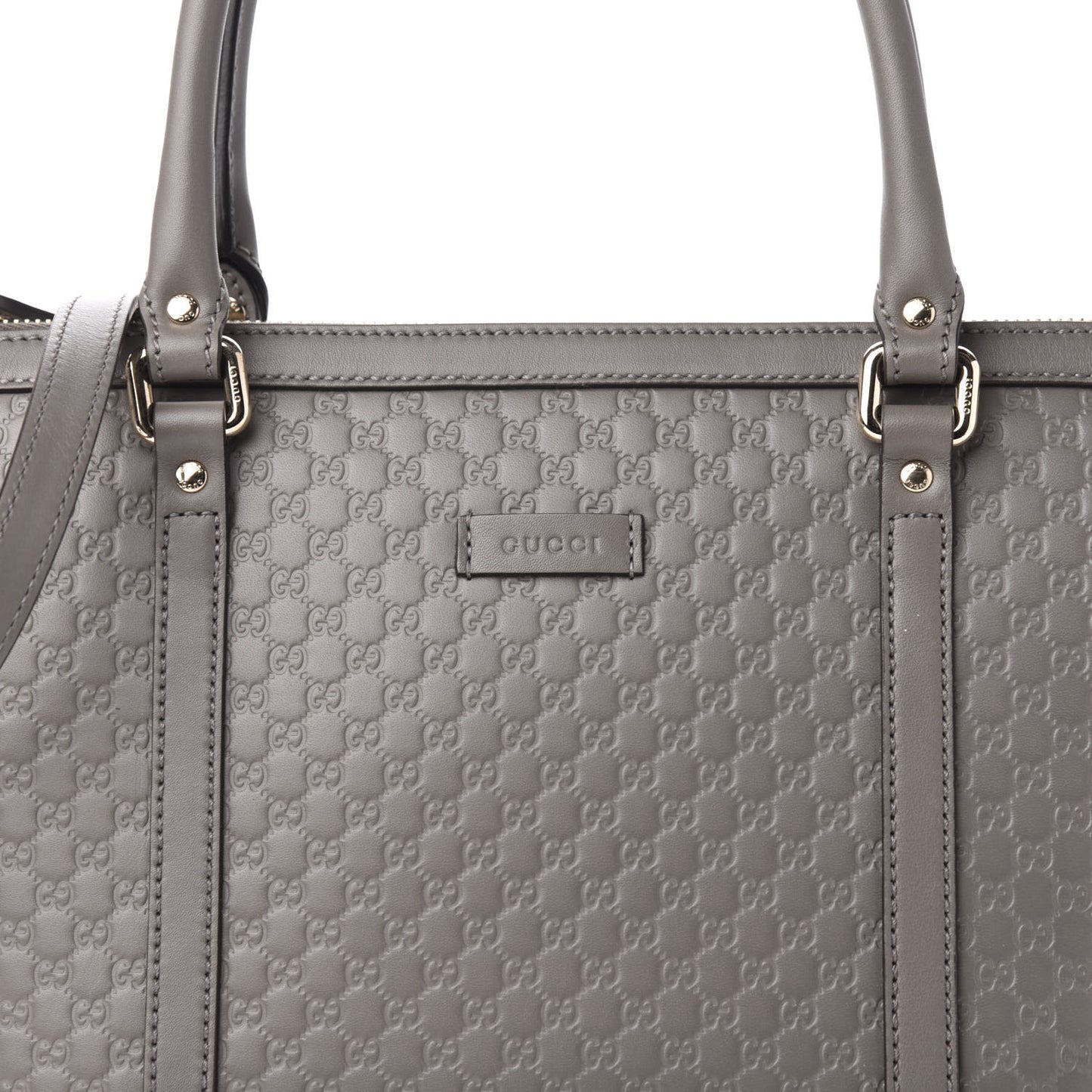 Soft Microguccissima Small Zippered Satchel Loess