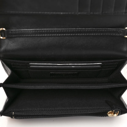 Chanel Calfskin Quilted Mini Maxi Pearls Wallet On Chain WOC Black 5 of 9