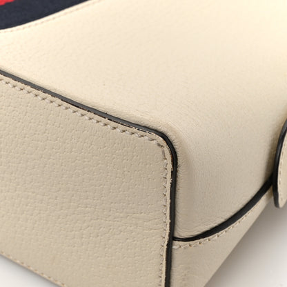 Gucci Textured Dollar Calfskin Web Small Ophidia Dome Shoulder Bag Mystic White 15 of 15