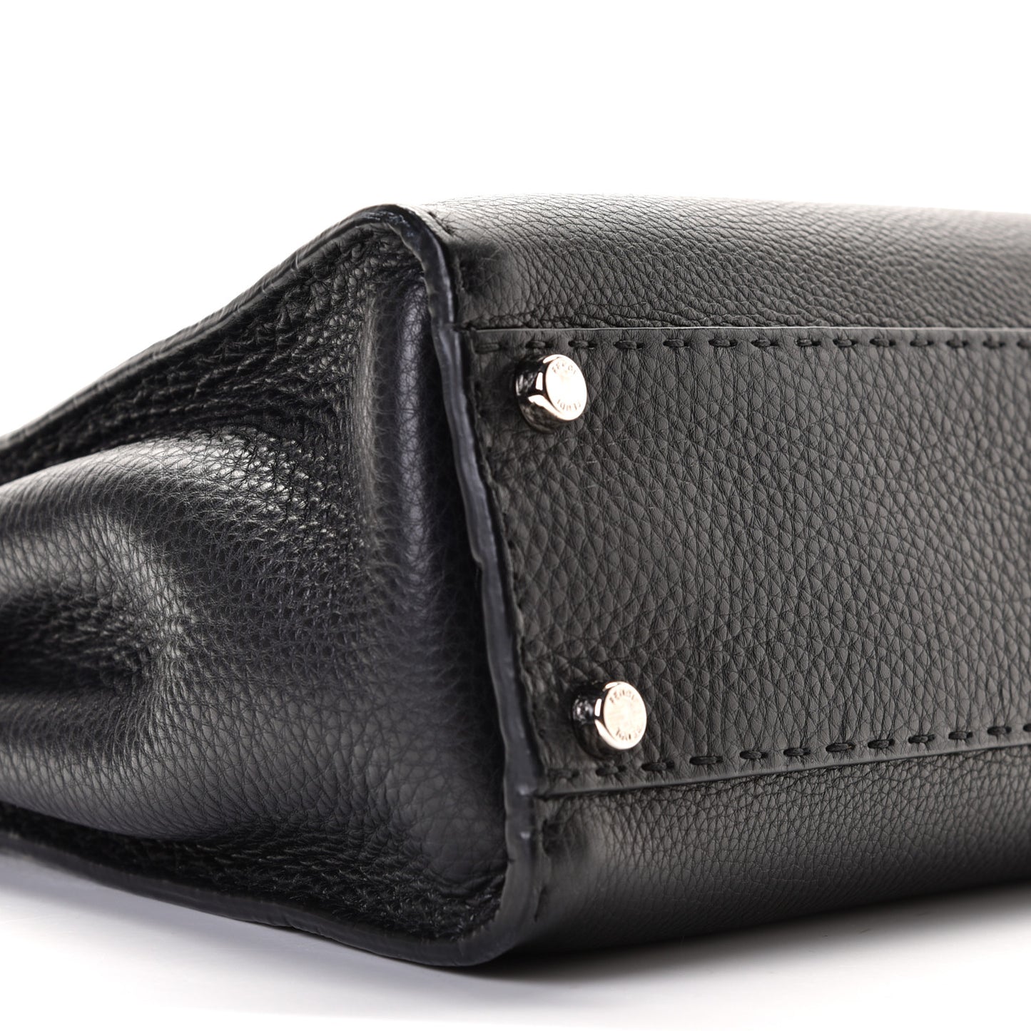 Cuoio Romano Selleria Bi-Color Medium Peekaboo Iconic Satchel Black Mou
