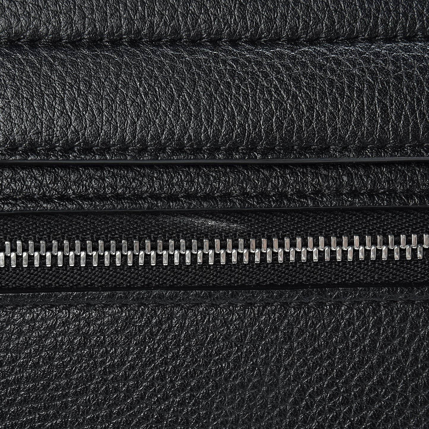 Drummed Calfskin Suede Small Trapeze Black