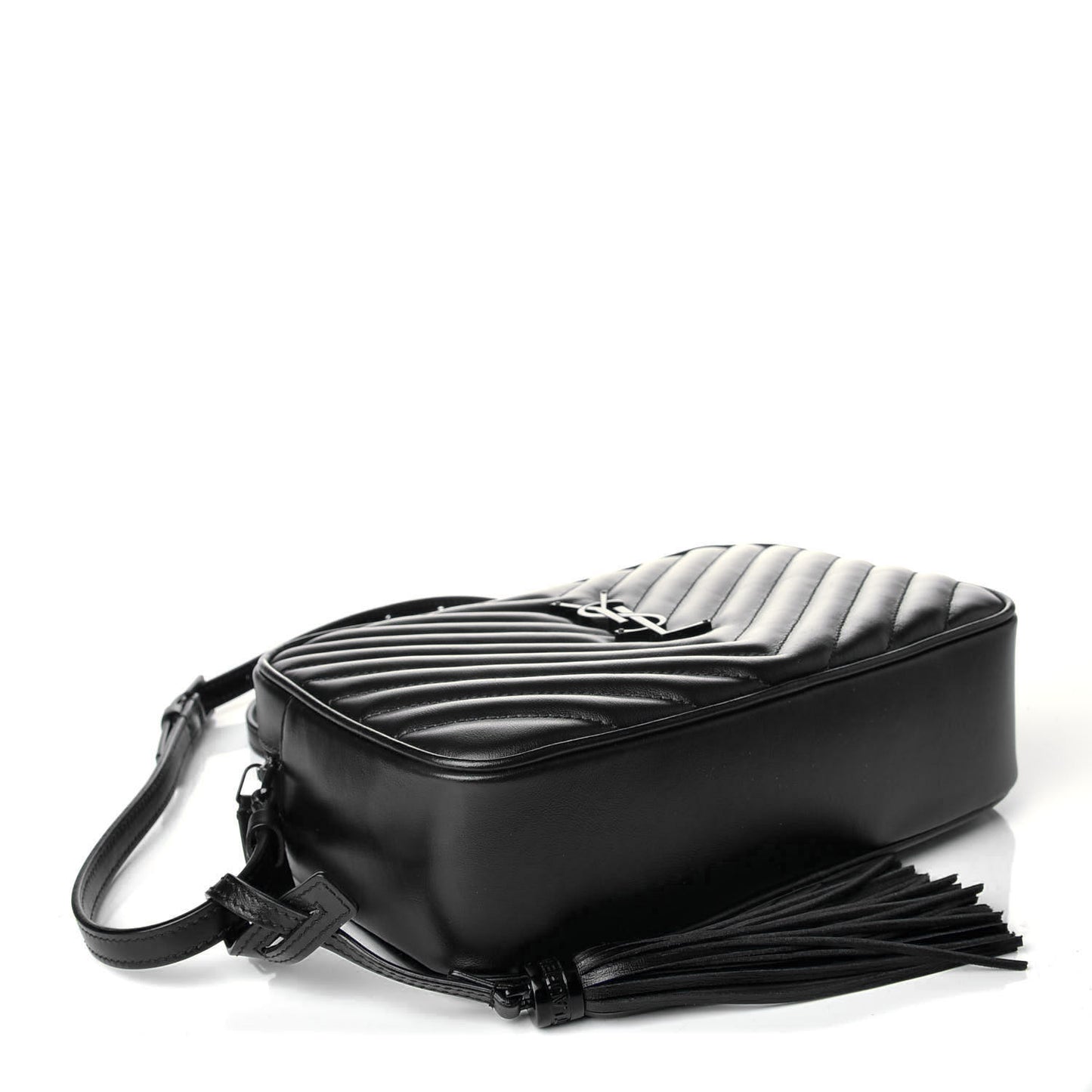 Calfskin Matelasse Monogram Lou Camera Bag Black