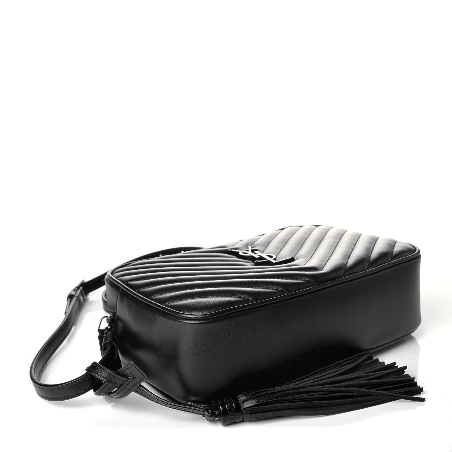Saint Laurent Calfskin Matelasse Monogram Lou Camera Bag Black 4 of 8