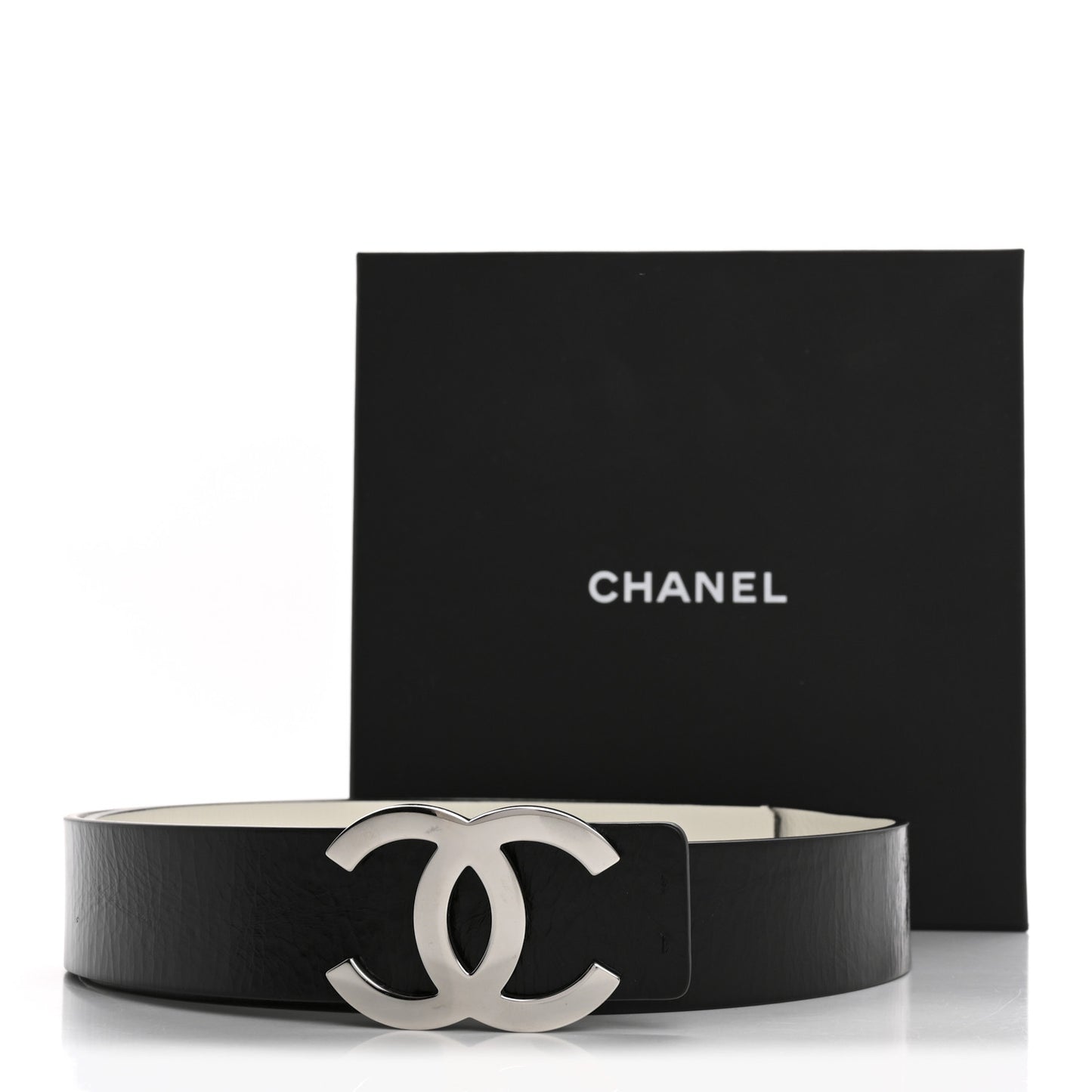Calfskin CC Reversible Belt 95 38 Black White