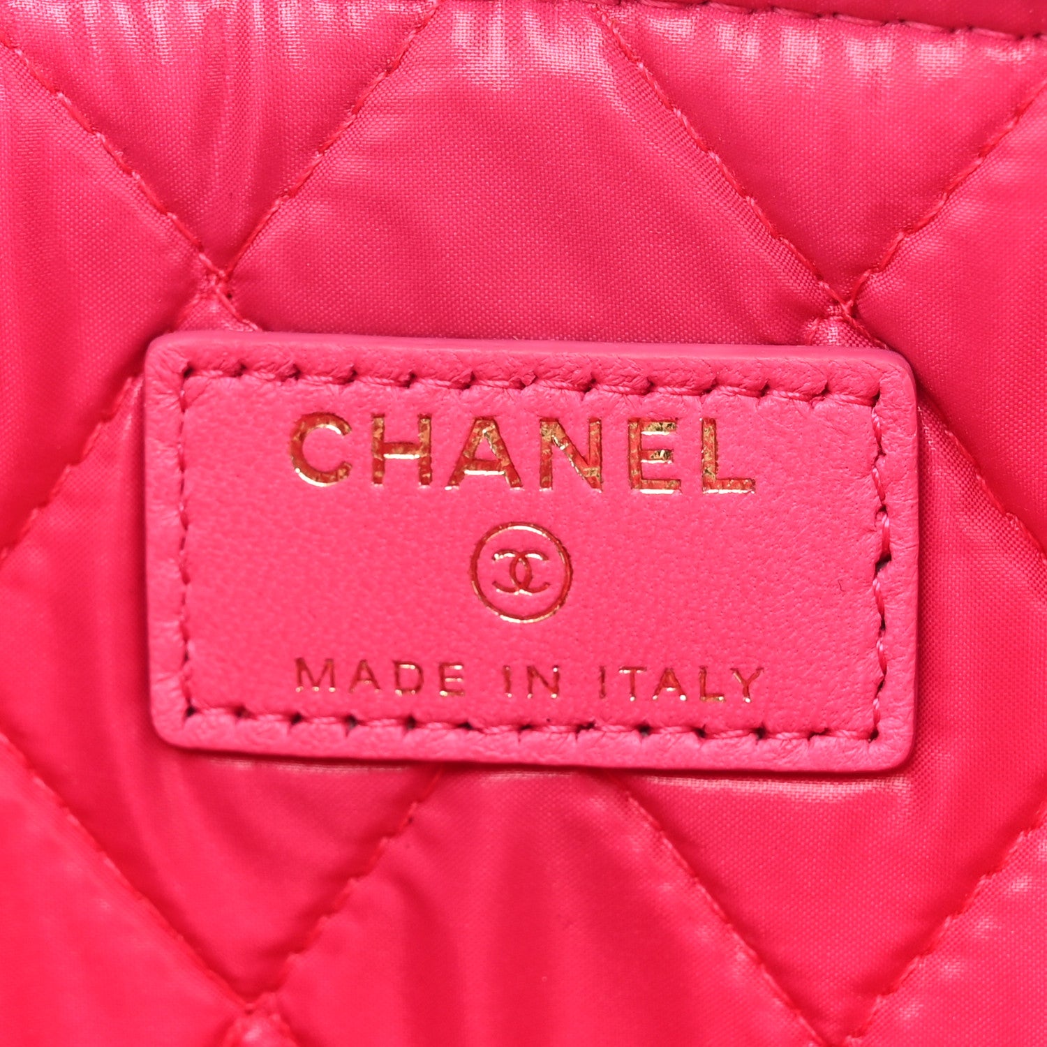 Chanel Lambskin Quilted Medium Cosmetic Case Dark Pink 6 of 10