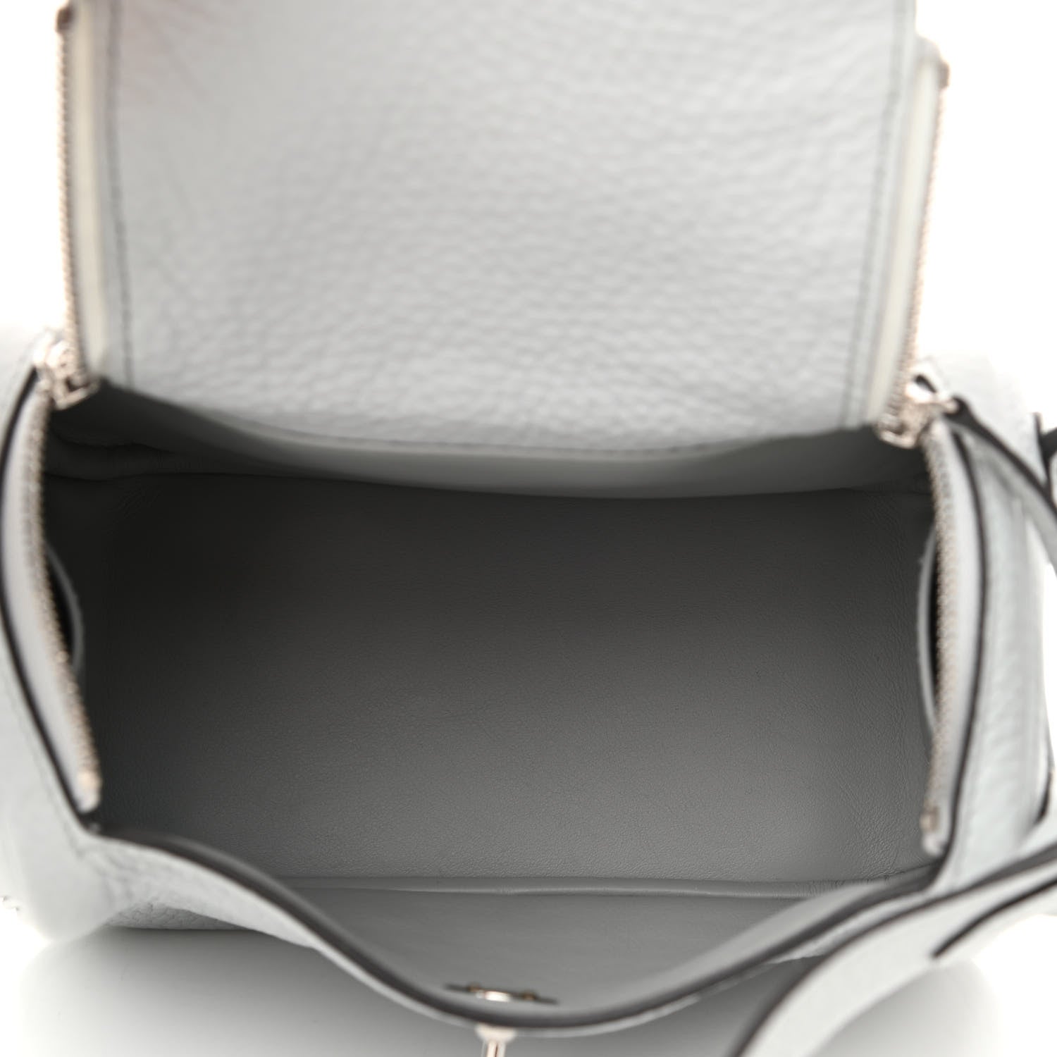 Hermes Taurillon Clemence Mini Lindy 20 Bleu Pale 5 of 12