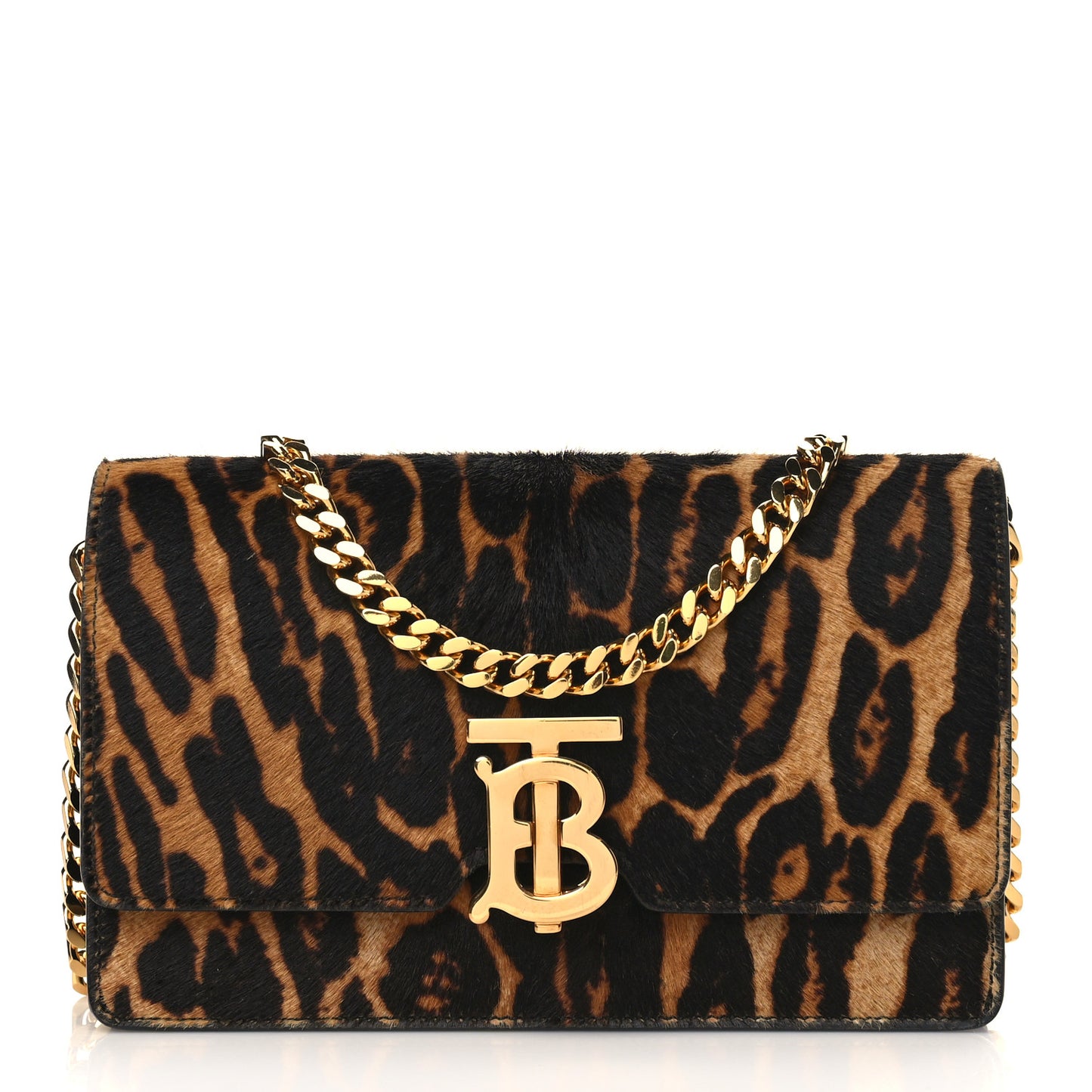 Calf Hair Leopard Print Small TB Bag