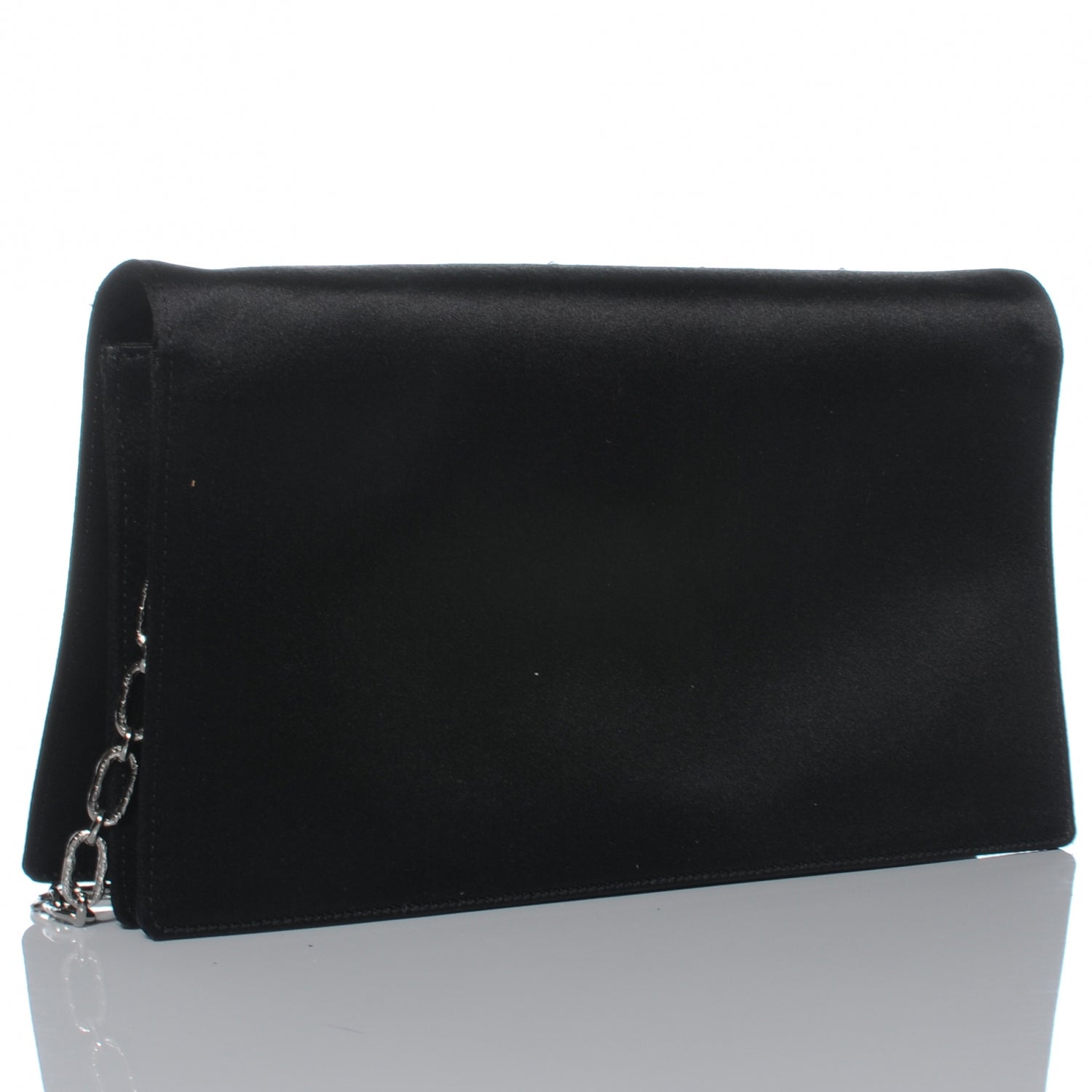 Chanel Satin Diamante Evening Clutch Bag Black 3 of 7