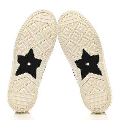 Christian Dior Cotton Mizza Embroidered Walk'N'Dior Low Top Sneakers 36.5 Red Multicolor 5 of 10