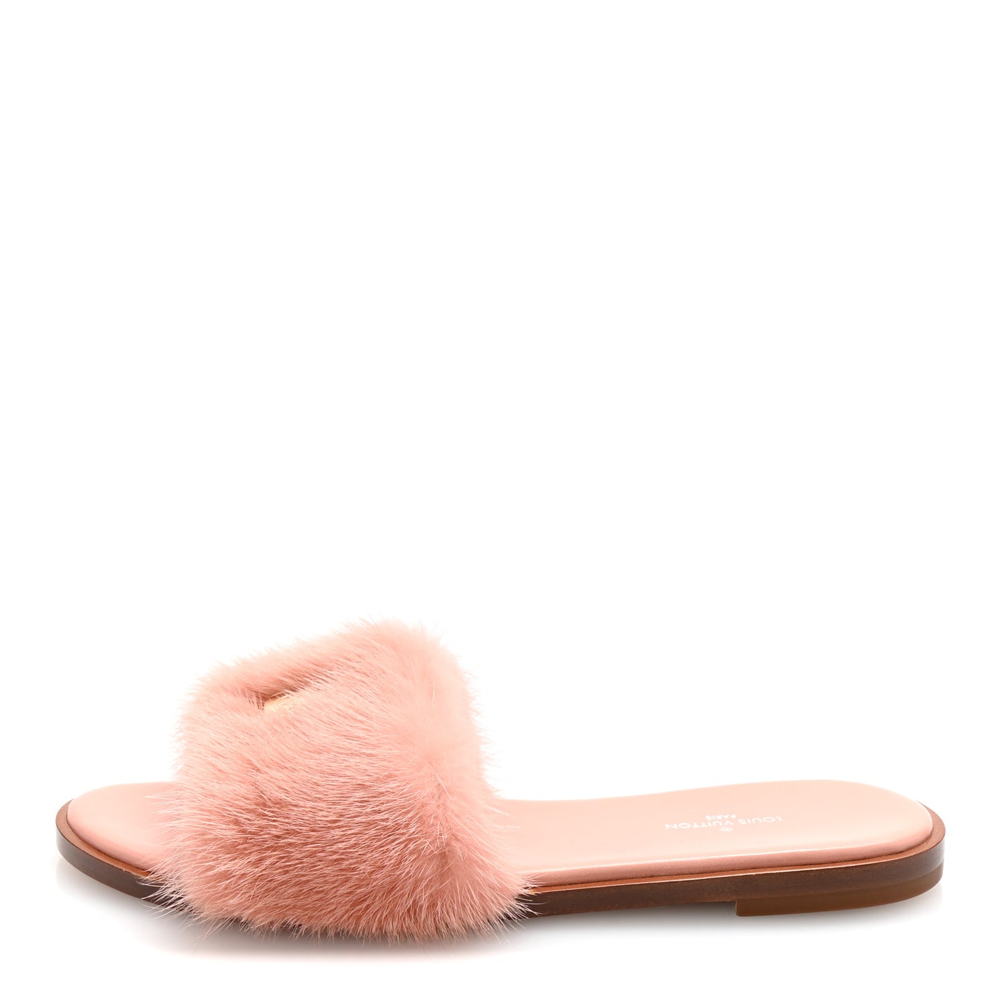 Mink Fur Lock It Flat Mule 37 Rose