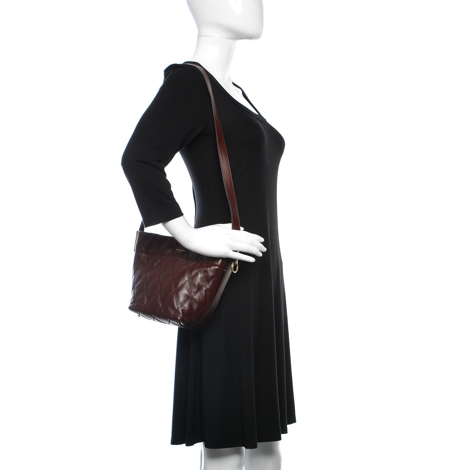 Givenchy Lambskin Quilted Mini GV Bucket Bag Aubergine 2 of 10