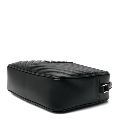 Saint Laurent Calfskin Matelasse Monogram Lou Camera Bag Black 9 of 11