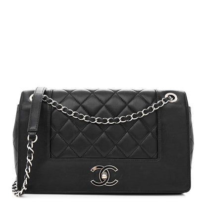 Chanel Sheepskin Quilted Vintage Mademoiselle Flap Black 1 of 12